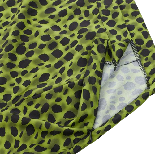 wadifarab Leopard Green Skirt