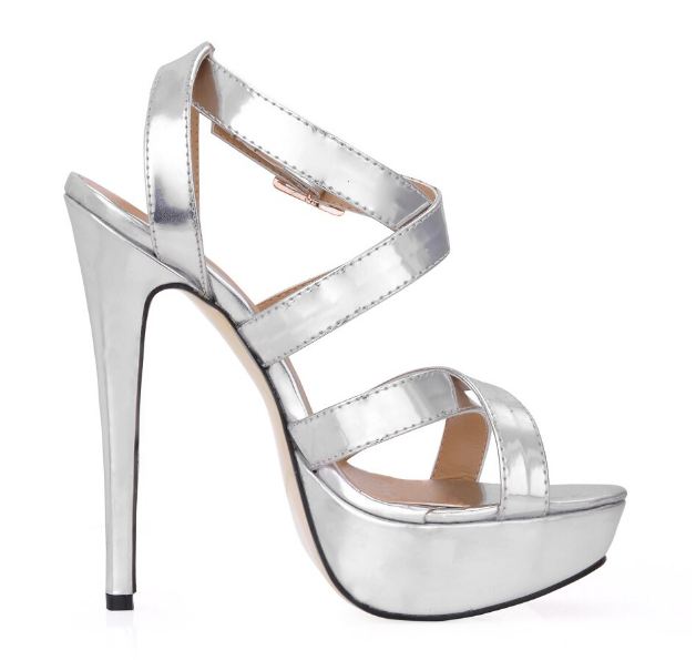 wadifarab Grey High Heel sandale